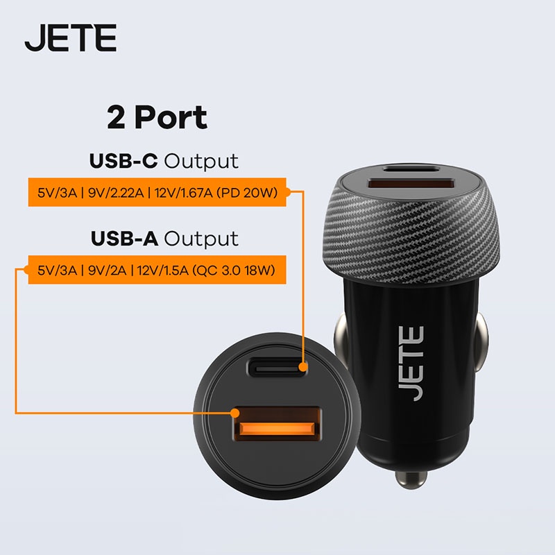 JETE Car Charger J3 20W