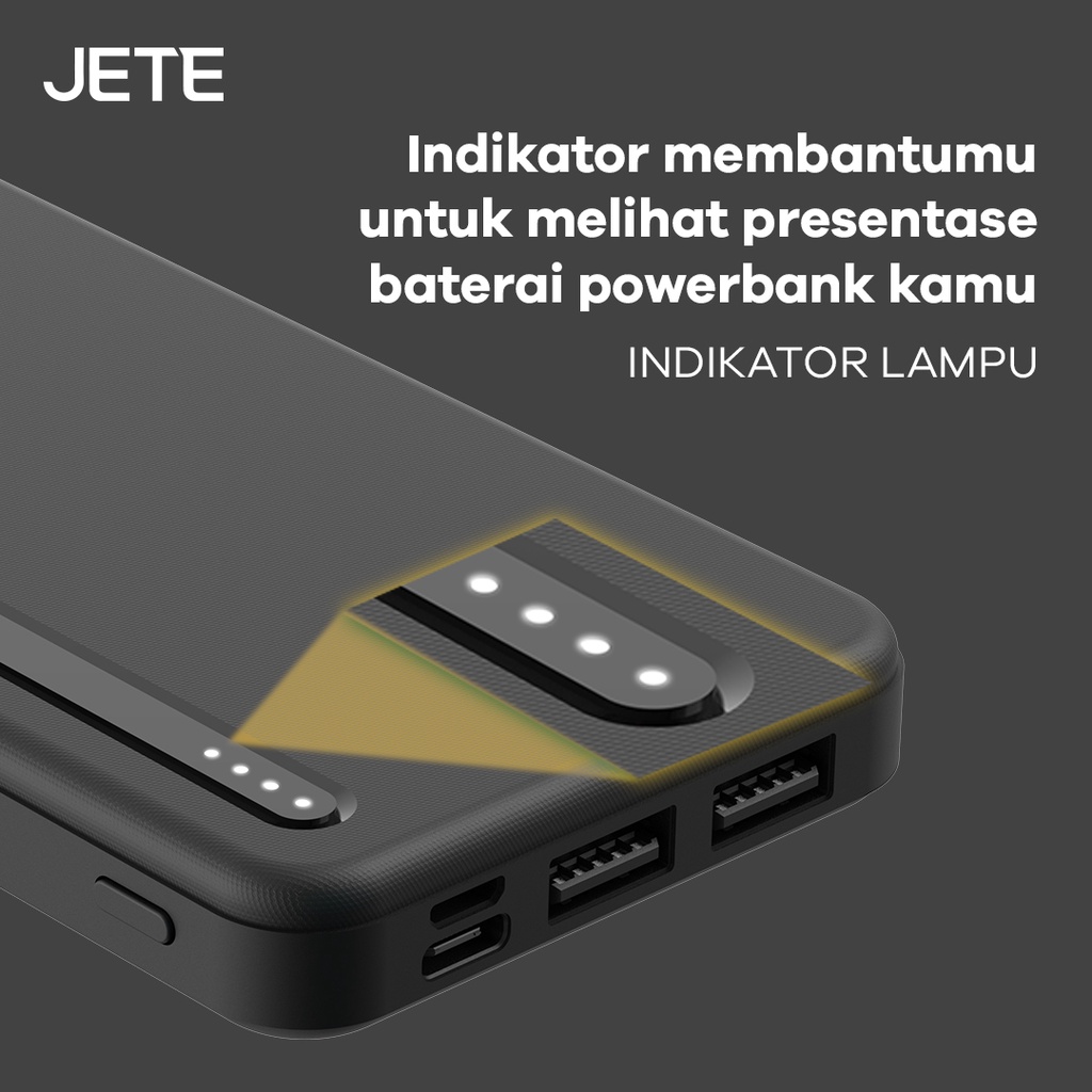 JETE Powerbank C9 Series 10000mAh - Power Delivery 3 Output (22.5W)