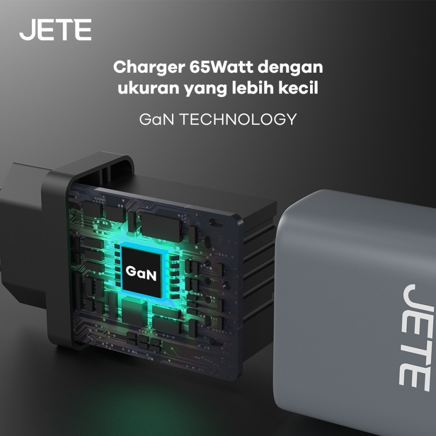 JETE Adaptor E22 GaN 2Out 65W
