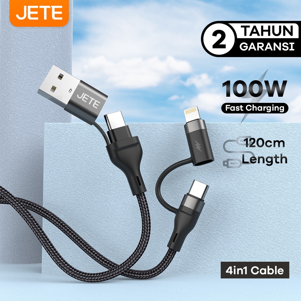 JETE Kabel CX7B 4in1 (USB A, Type-C, Lightning) 120cm JETE Kabel CX7B 4in1 (USB A, Type-C, Lightning) 120cm