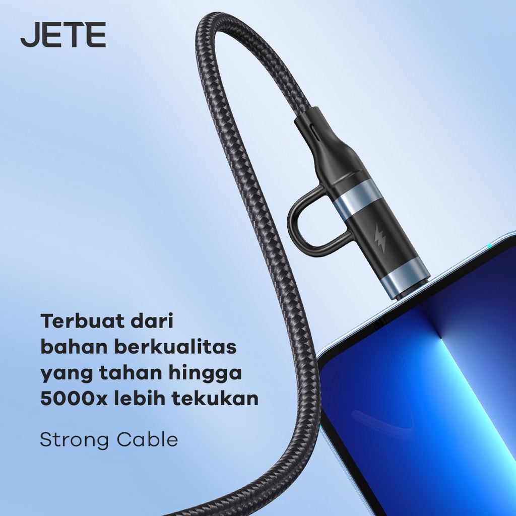 JETE Kabel CX7B 4in1 (USB A, Type-C, Lightning) 120cm