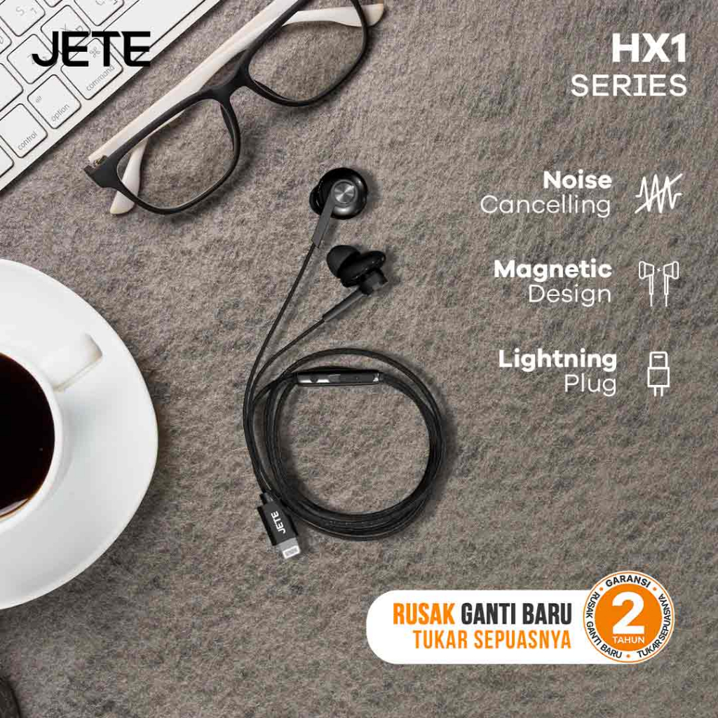 JETE Handsfree HX1 - Colokan Lightning JETE Handsfree HX1 - Colokan Lightning