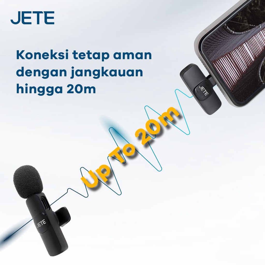 JETE Wireless Clip On 2in1 CO1 (Dual Mic)