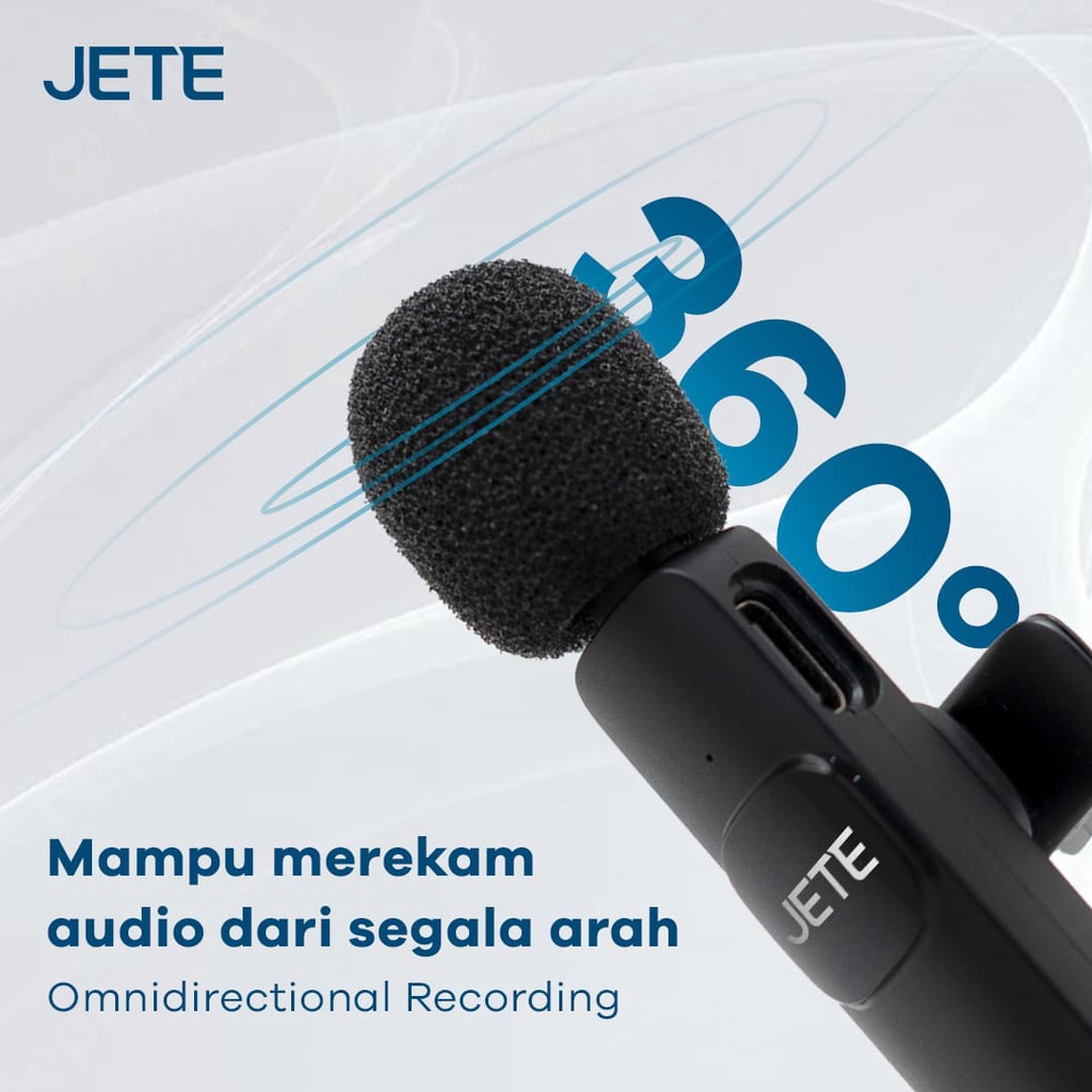 JETE Wireless Clip On 2in1 CO1 (Dual Mic)