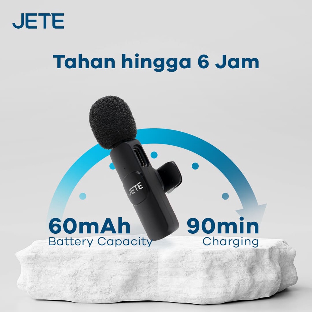 JETE Wireless Clip On 2in1 CO1 (Dual Mic)