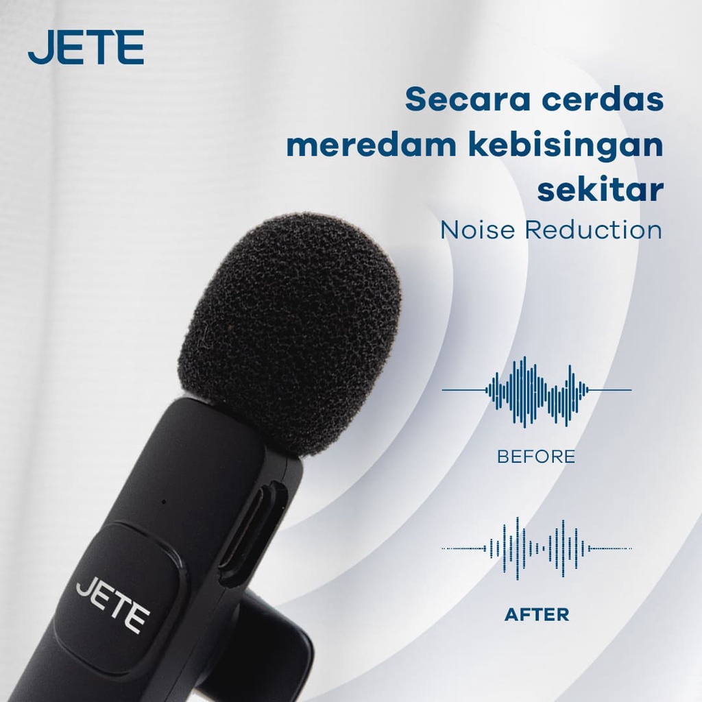 JETE Wireless Clip On 2in1 CO1 (Dual Mic)