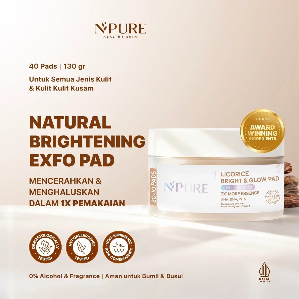 Npure Licorice Bright & Glow Pad 40pcs 130gr