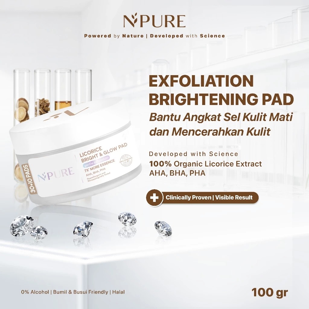 Npure Licorice Bright & Glow Pad 40pcs 130gr