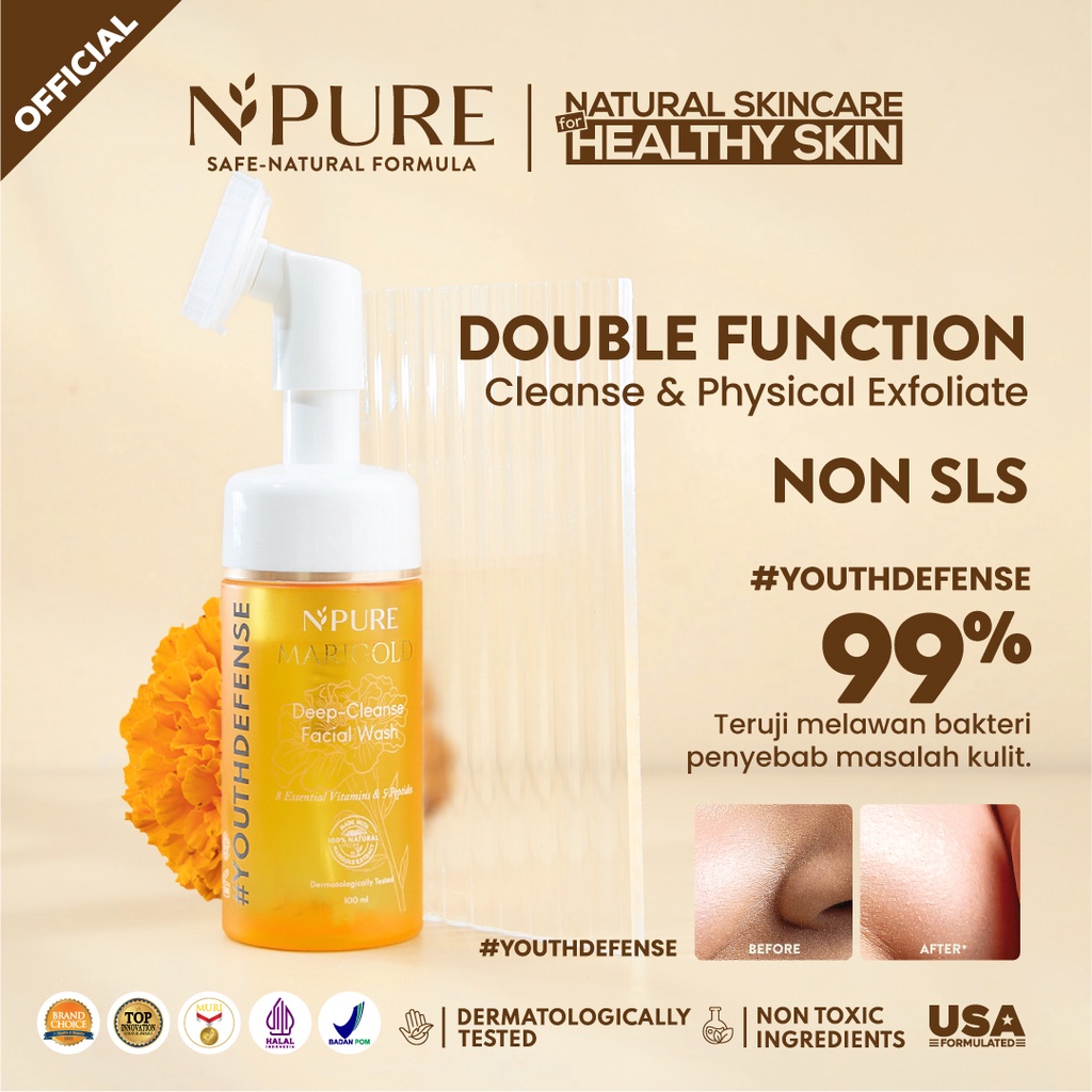 Npure Marigold Deep Cleanse Facial Wash 100ml Npure Marigold Deep Cleanse Facial Wash 100ml