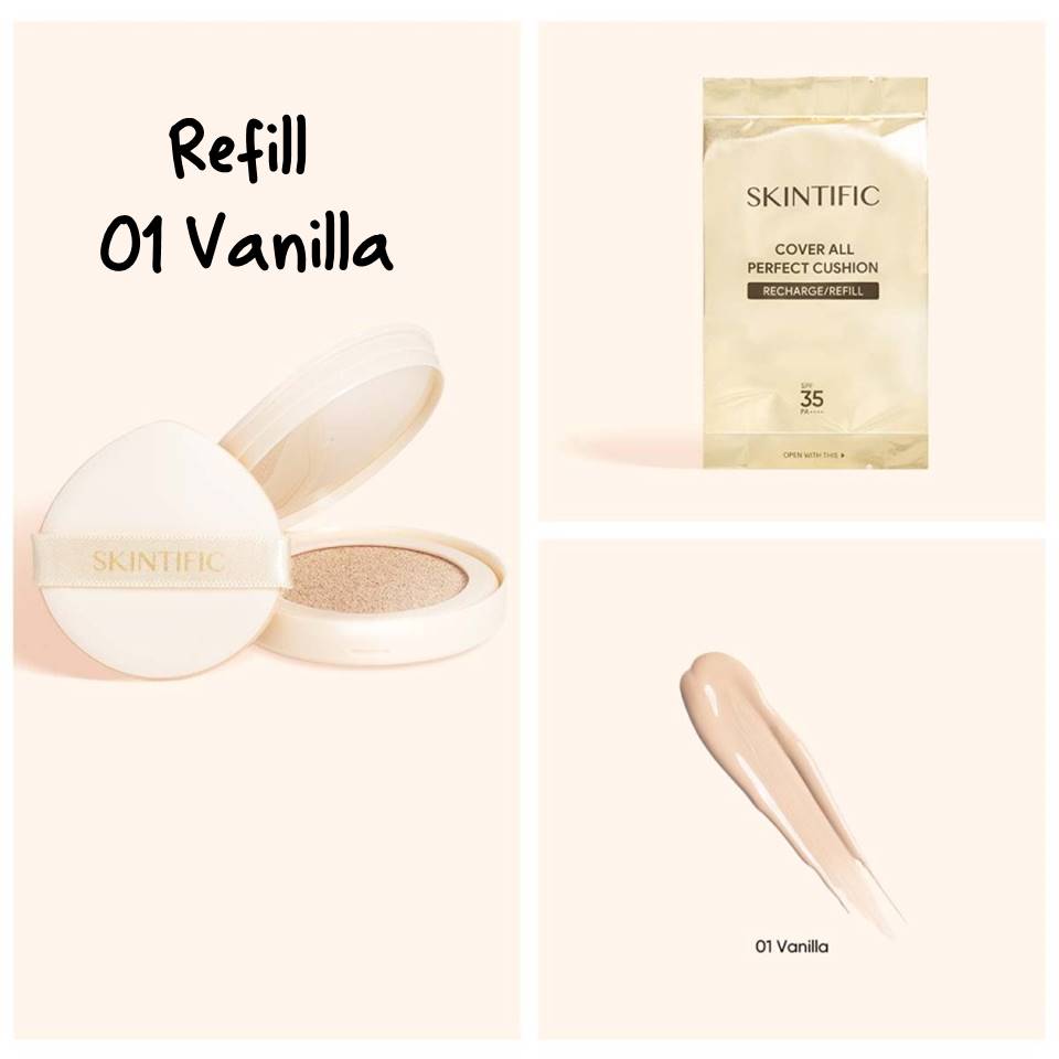 Skintific Cover All Perfect Cushion Refill - 01 Vanilla