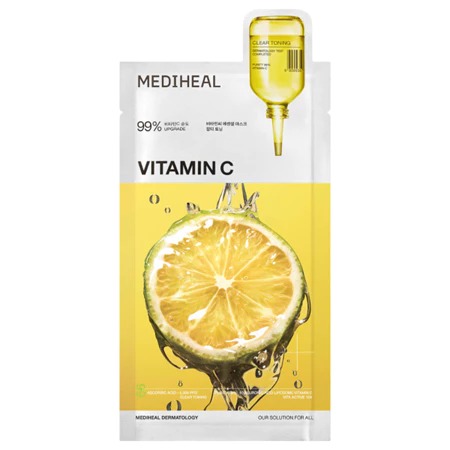 Mediheal Essential Mask - VITAMIN C Clear Toning (Kuning) Mediheal Essential Mask - VITAMIN C Clear Toning (Kuning)