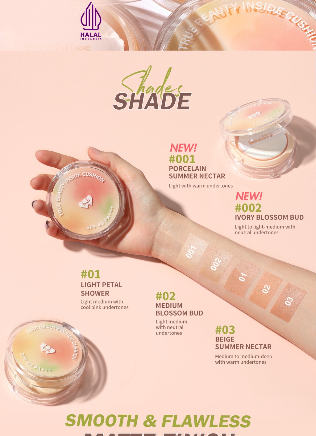 BNB Barenbliss True Beauty Inside Cushion 12gr REFILL - 02 Medium Blossom Bud