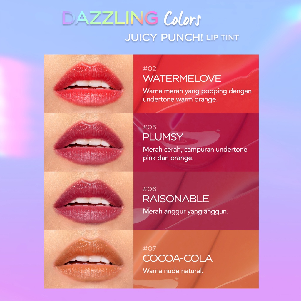 DAZZLE ME Juicy Punch Lip Tint 01 Cherry-fic *