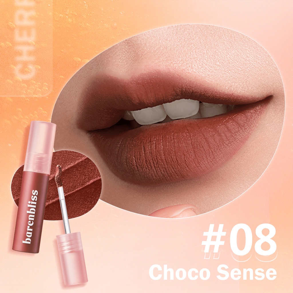 BNB Barenbliss Cherry Makes Cheerful Lip Velvet - 08 Choco Sense BNB Barenbliss Cherry Makes Cheerful Lip Velvet - 08 Choco Sense