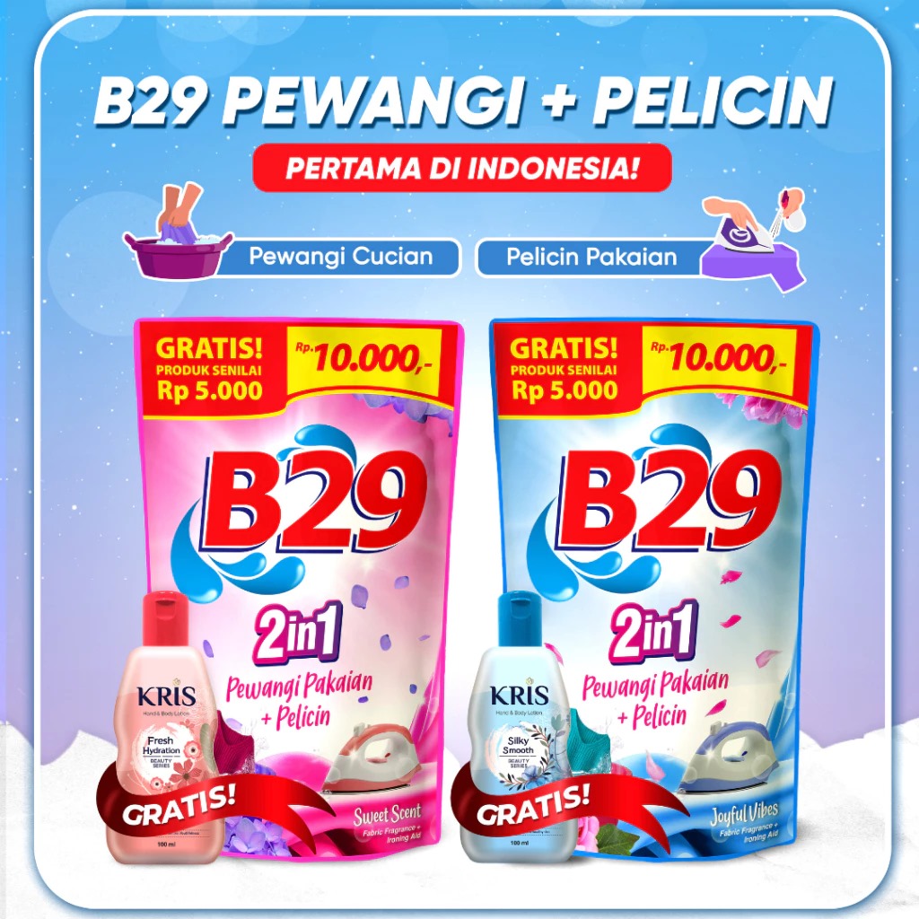 B29 Pewangi Pakaian + Pelicin (2in1) 390ml - Sweet Scent (Free Lotion)