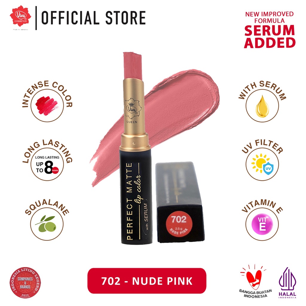 Viva Queen Perfect Matte Lip Color 2.5gr - 702 Nude Pink Viva Queen Perfect Matte Lip Color 2.5gr - 702 Nude Pink