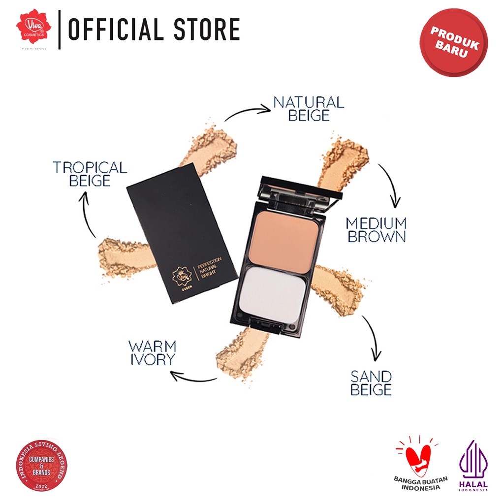 Viva Queen Perfection Natural Bright Two Way Cake SPF25 11gr - Tropical Beige Viva Queen Perfection Natural Bright Two Way Cake SPF25 11gr - Tropical Beige