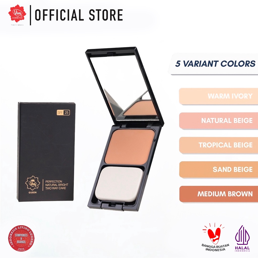 Viva Queen Perfection Natural Bright Two Way Cake SPF25 11gr - Tropical Beige Viva Queen Perfection Natural Bright Two Way Cake SPF25 11gr - Tropical Beige