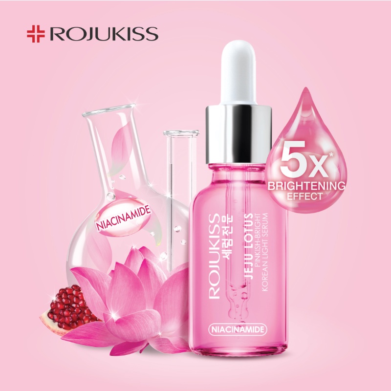 Rojukiss Korean Light Serum 30ml - Jeju Lotus Pinkish Bright Serum