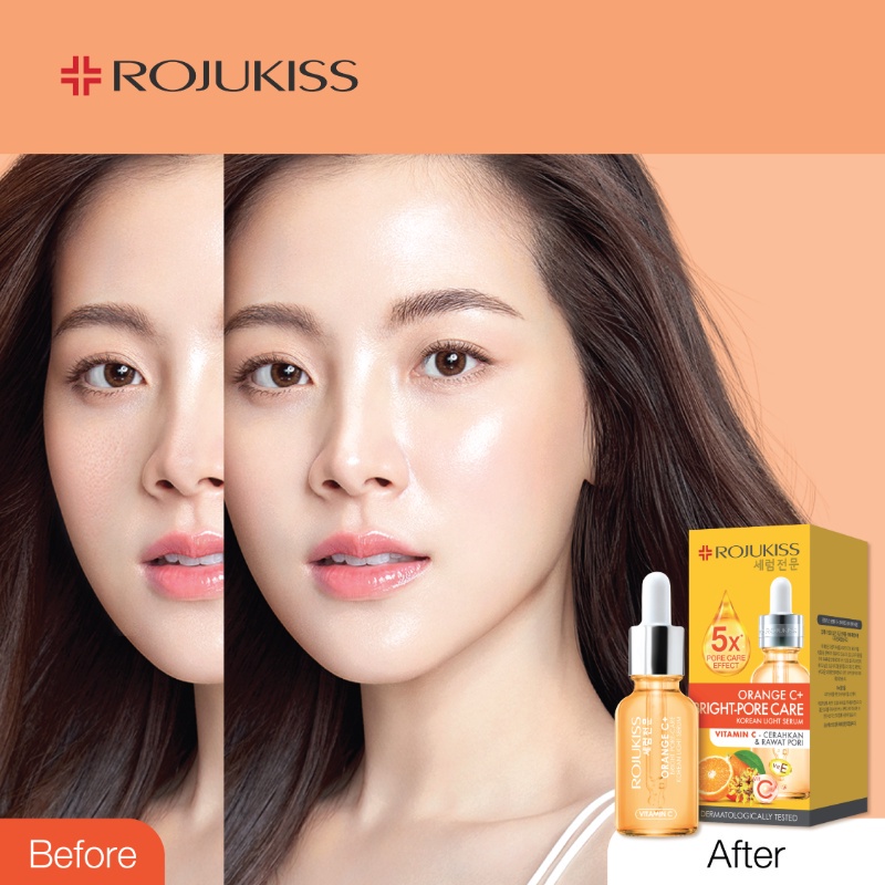 Rojukiss Korean Light Serum 30ml - Orange C+ Bright Pore Care Serum