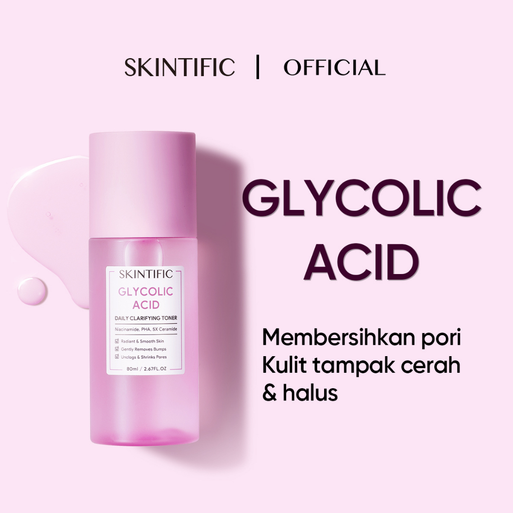 Skintific Glycolic Acid Daily Clarifying Toner 80ml