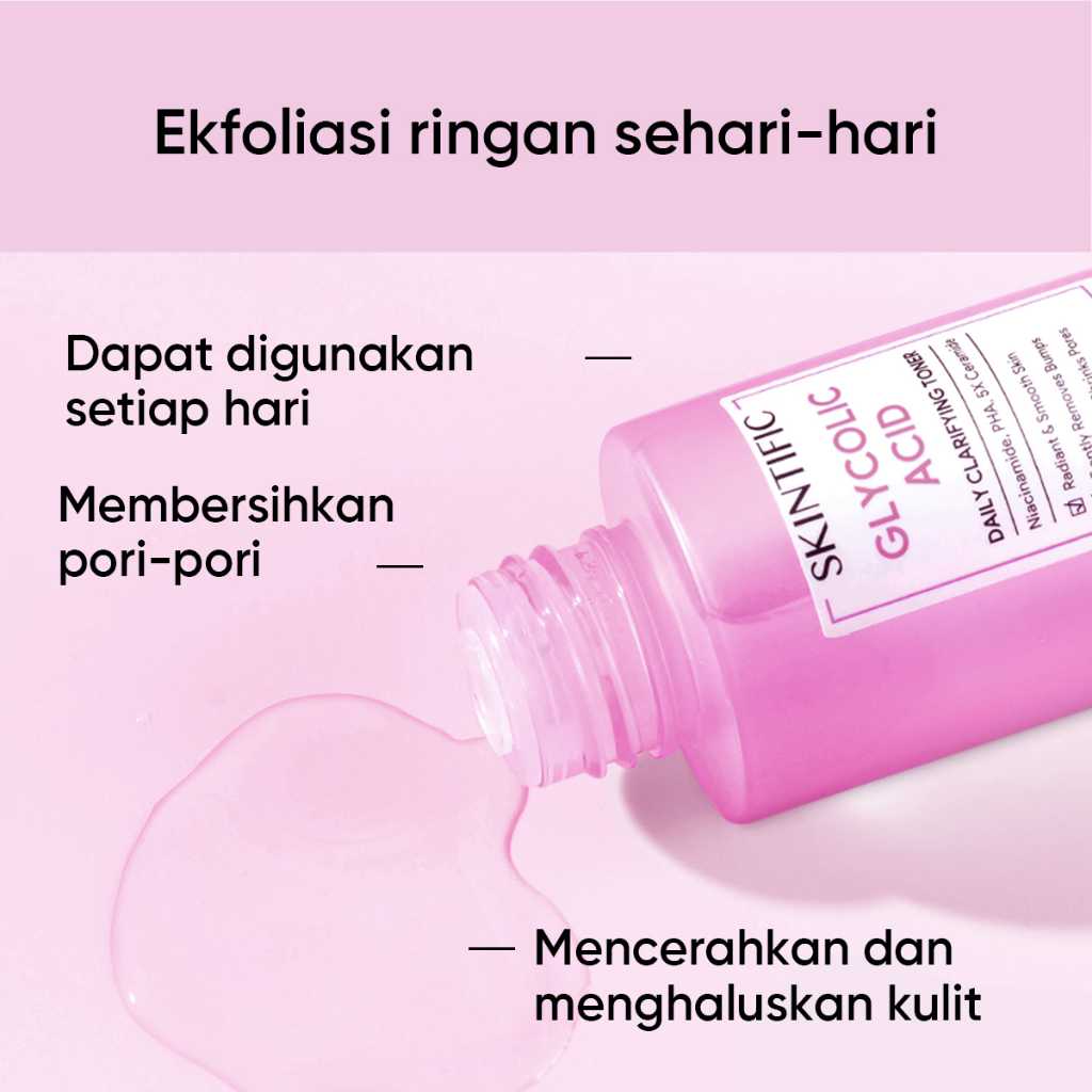 Skintific Glycolic Acid Daily Clarifying Toner 80ml