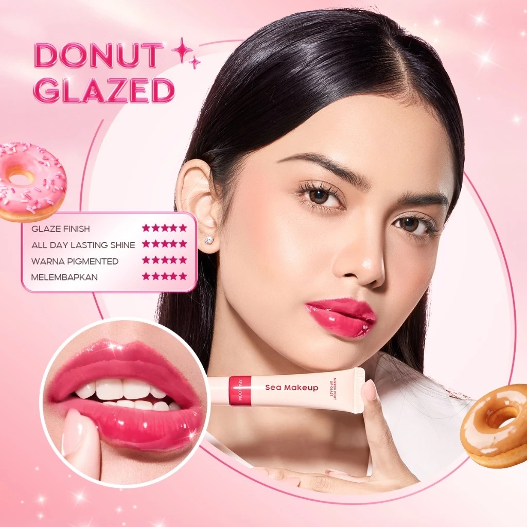 Sea Makeup Mirror Pout Lip Glaze 7gr - Lustre