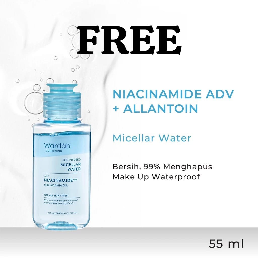 Wardah FREE Lightening Oil-Infused Micellar Water 55ml