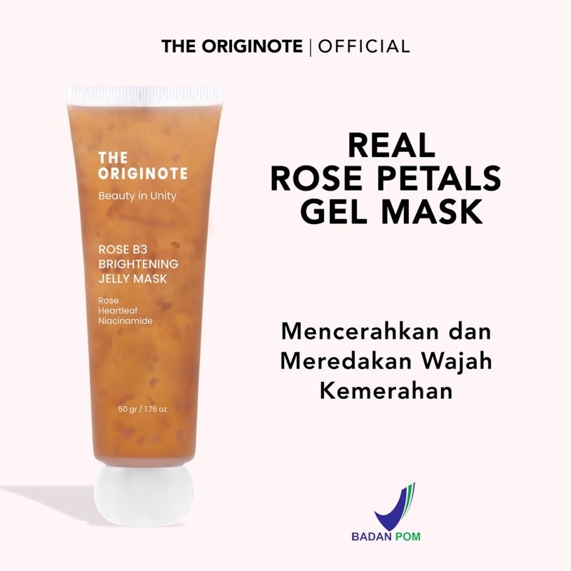 The Originote Jelly Mask - Rose B3 Brightening 50gr
