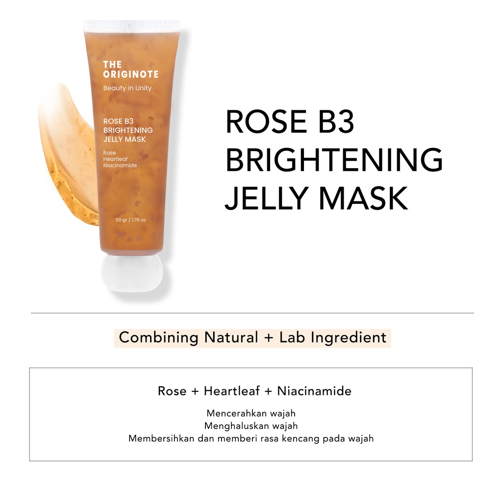 The Originote Jelly Mask - Rose B3 Brightening 50gr