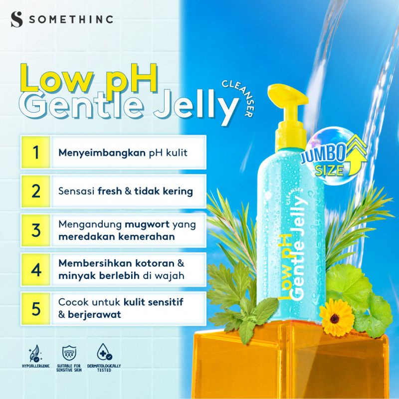 Somethinc Low pH Gentle Jelly Cleanser 350gr (Big Pump)