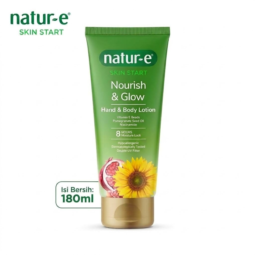 Natur-E Skin Start Nourish & Glow Hand & Body Lotion 180ml