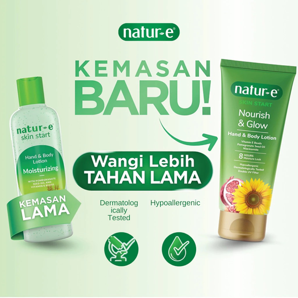 Natur-E Skin Start Nourish & Glow Hand & Body Lotion 180ml