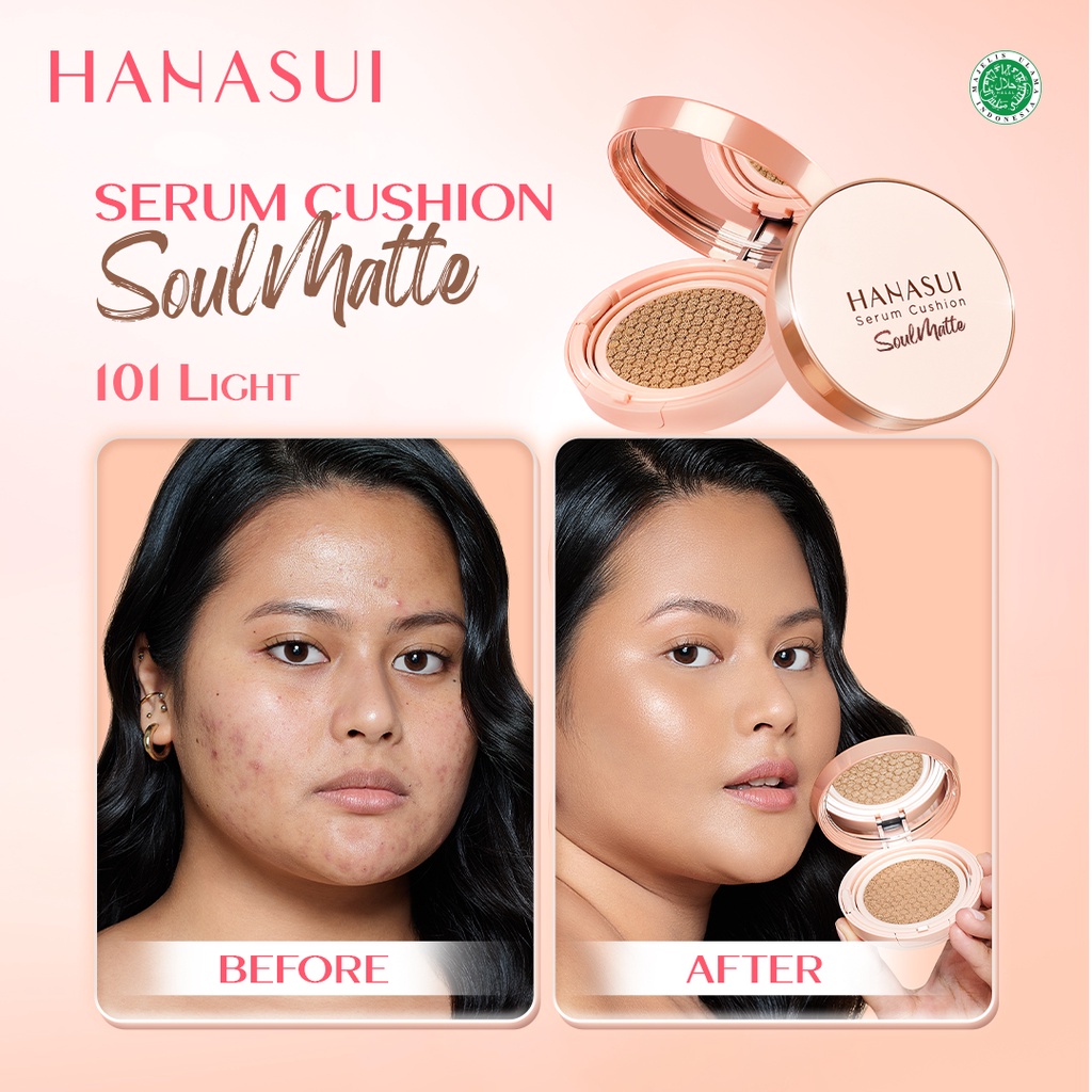 Hanasui Serum Cushion SoulMatte 15gr - 101 Light Hanasui Serum Cushion SoulMatte 15gr - 101 Light
