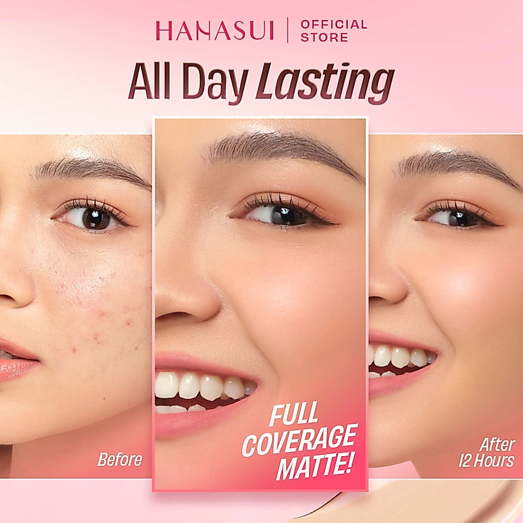 Hanasui Daily Matte Serum Cushion SPF50 PA+++ 15gr - W44 Golden Tan