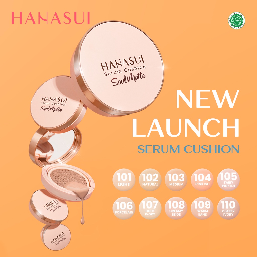 Hanasui Serum Cushion SoulMatte 15gr - 109 Warm Sand