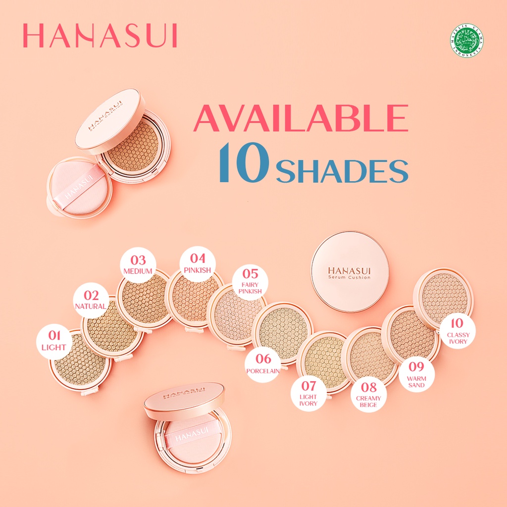 Hanasui Serum Cushion 15gr - 07 Light Ivory
