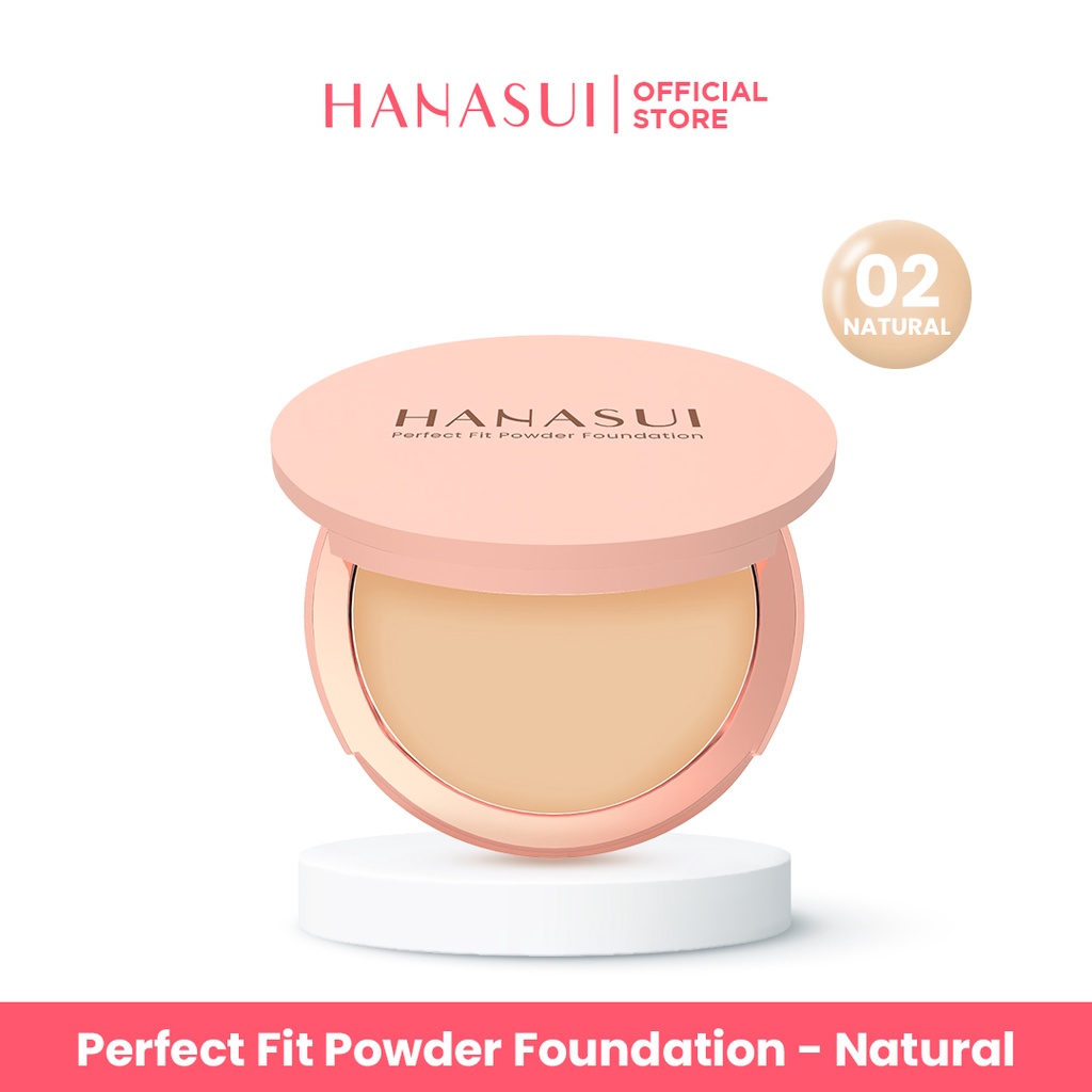 Hanasui Perfect Fit Powder Foundation 12.5gr (Compact) - 02 Natural Hanasui Perfect Fit Powder Foundation 12.5gr (Compact) - 02 Natural
