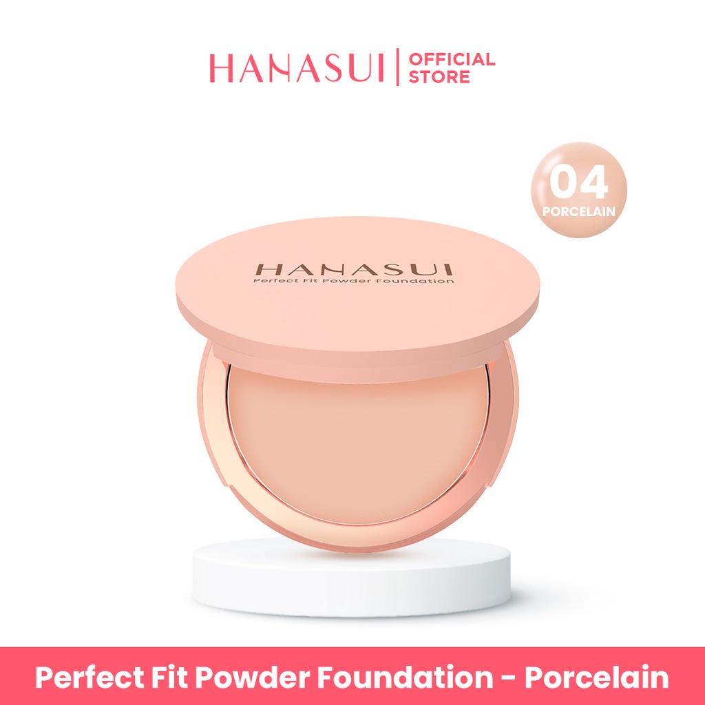 Hanasui Perfect Fit Powder Foundation 12.5gr (Compact) - 04 Porcelain Hanasui Perfect Fit Powder Foundation 12.5gr (Compact) - 04 Porcelain