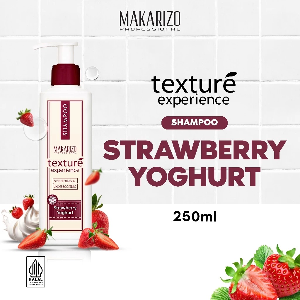 Makarizo Professional Texture Experience Shampoo 250ml - Strawberry Yoghurt