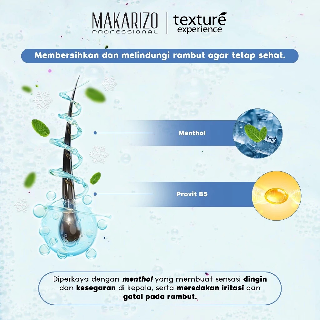 Makarizo Professional Texture Experience Shampoo 250ml - Mint Sorbet