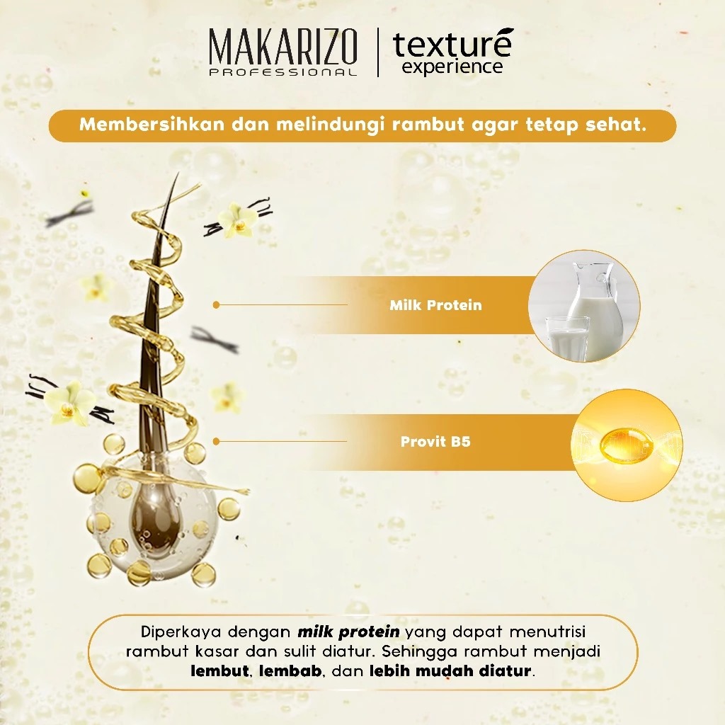 Makarizo Professional Texture Experience Shampoo 250ml - Vanilla Milk