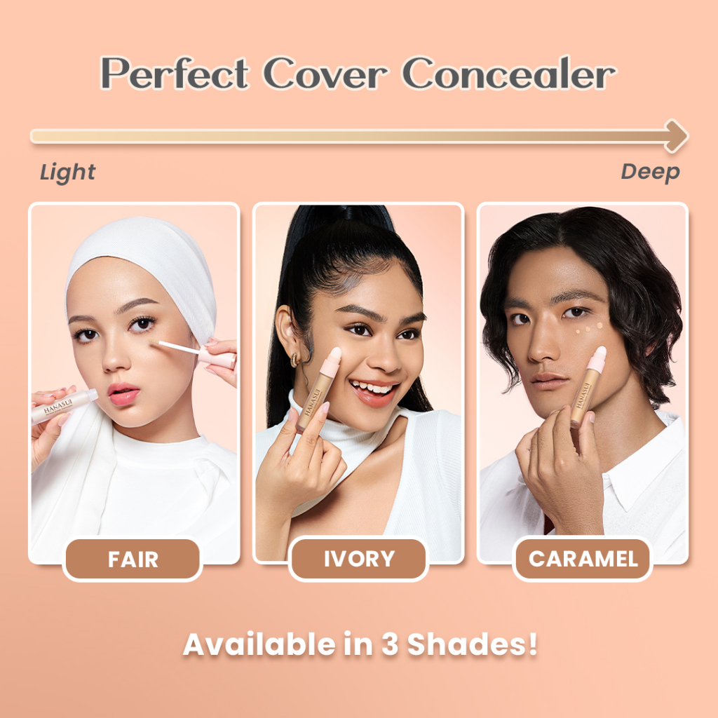 Hanasui Perfect Cover Concealer 4.5gr - 02 Ivory