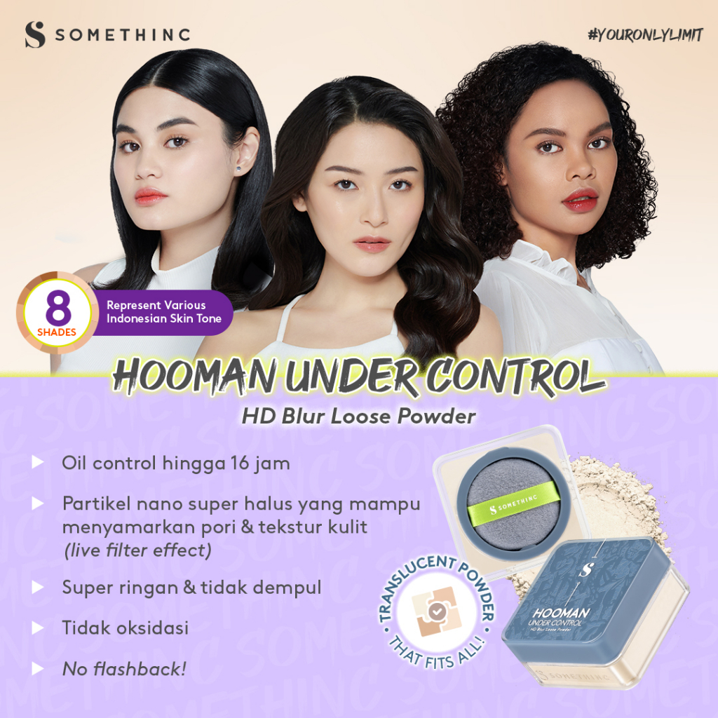 Somethinc Hooman Under Control HD Blur Loose Powder 13gr - Beige