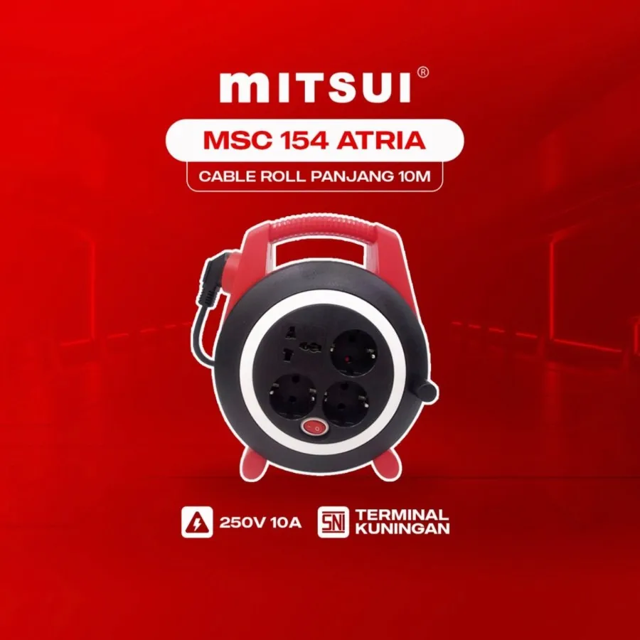 Mitsui MSC154 Atria Stop Kontak Roll 10M 4Lubang