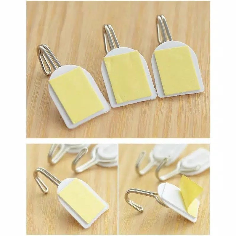 (6pcs) Sticky Hooks Set - Gantungan Hook