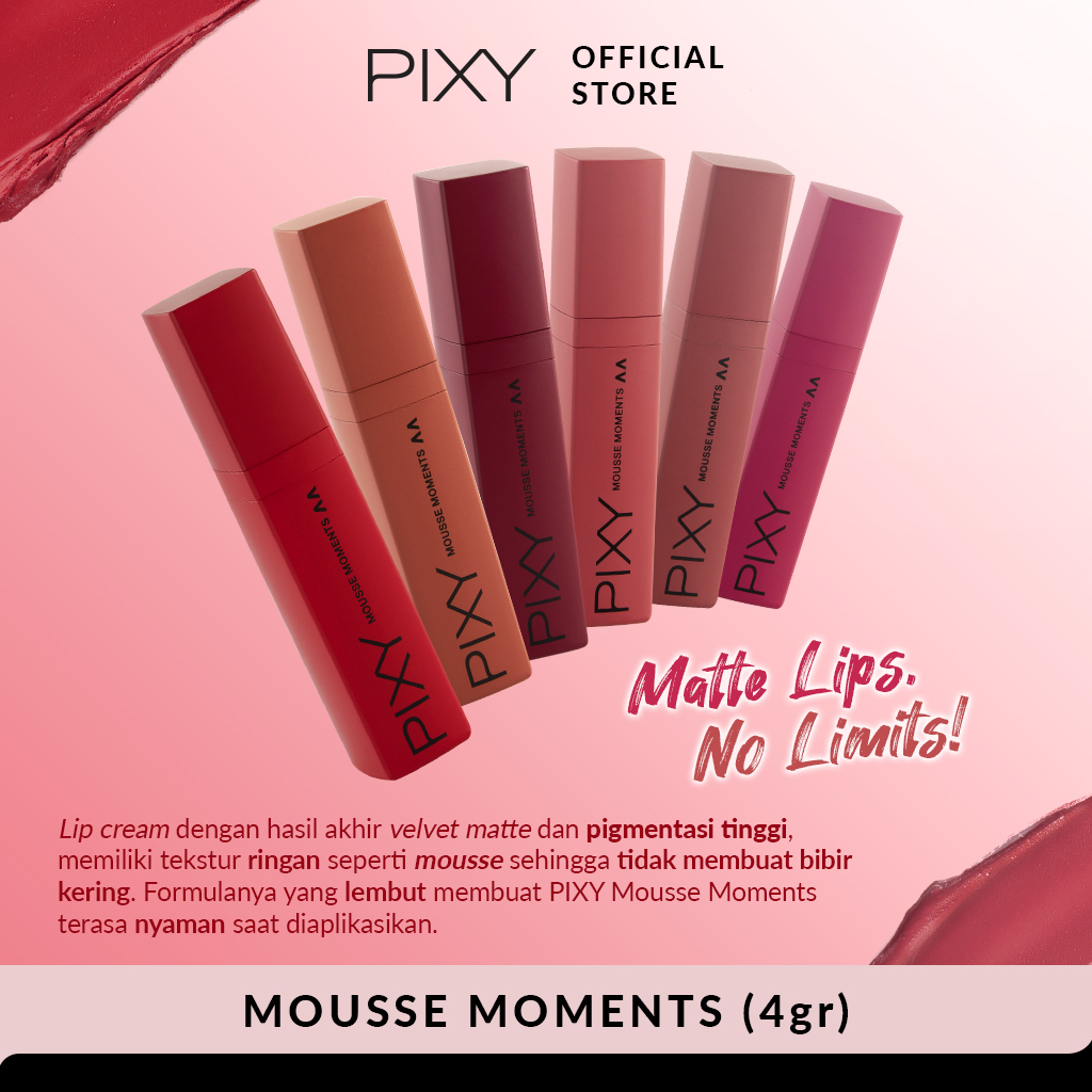 Pixy Mousse Moments Matte Lips - 06 Enjoyable Fuchsia