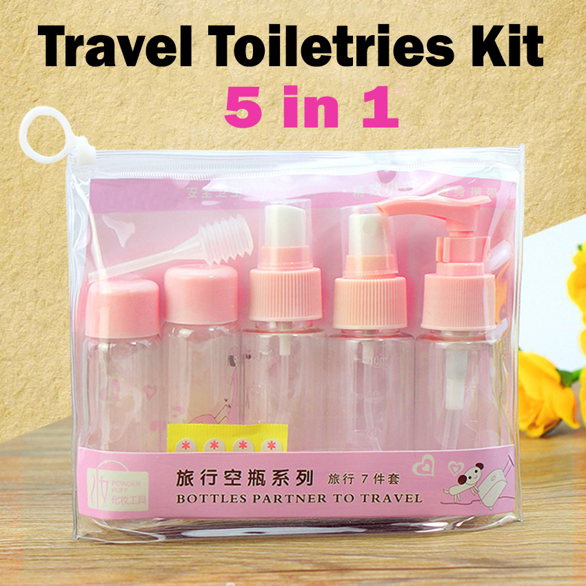 Travel Toiletries Kit 5in1 (1set isi 5botol)