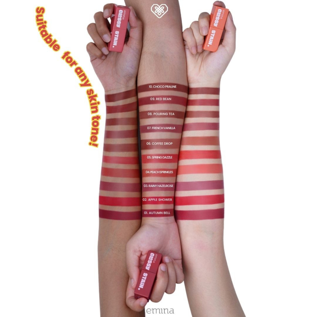 Emina Glossy Stain Liptint 3g - 08 Pouring Tea