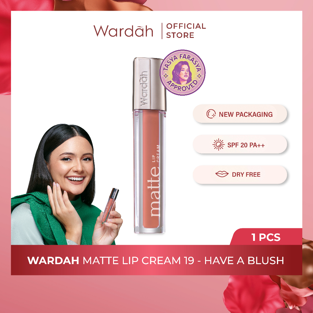 Wardah Exclusive Matte Lip Cream 4gr - 19 Have A Blush Wardah Exclusive Matte Lip Cream 4gr - 19 Have A Blush